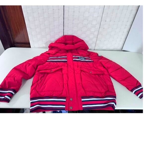 NWT!! "MICHAEL KORS" Men's Red Puffer Coat Size XXL MSRP-428.00 Streetwear Warm - Picture 1 of 14